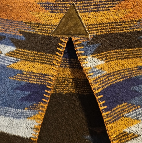 Rhonda Stark Southwestern Aztec Wool Full Length Cardigan Jacket Coat Ovrsized S - Picture 5 of 8